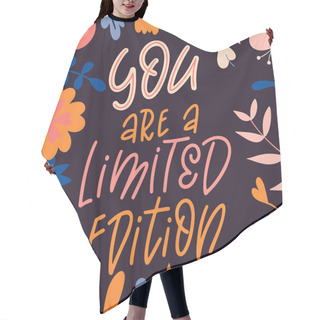 Personality  Inspirational Girl Power Quote. Hand Drawn Lettering Poster. Feminism Woman Motivational Slogan. Vector Illustration Hair Cutting Cape