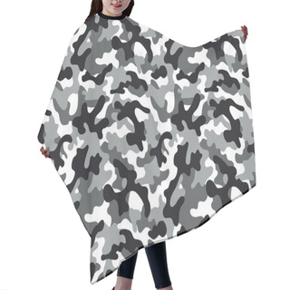 Personality  Camouflage Seamless Pattern Hair Cutting Cape