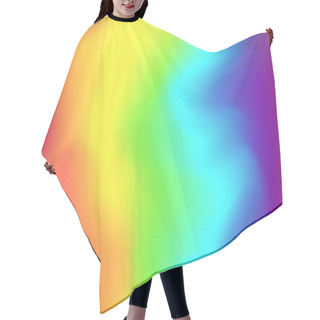 Personality  Abstract Bright Rainbow Blurred Background Hair Cutting Cape