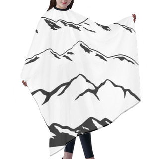 Personality  Snowy Mountain Peaks Hair Cutting Cape