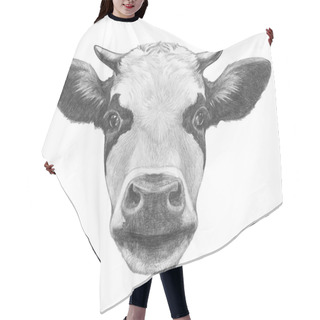 Personality  Hand Drawn Cow Hair Cutting Cape
