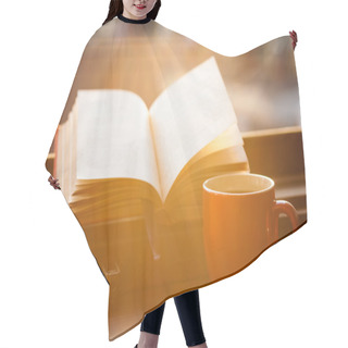 Personality  Books And A Coffee Cup Hair Cutting Cape