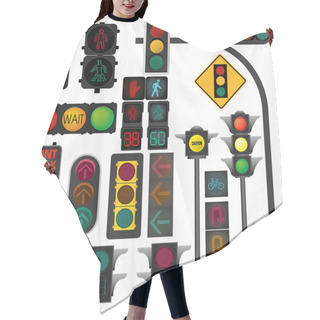 Personality  Traffic Light Vector Hair Cutting Cape