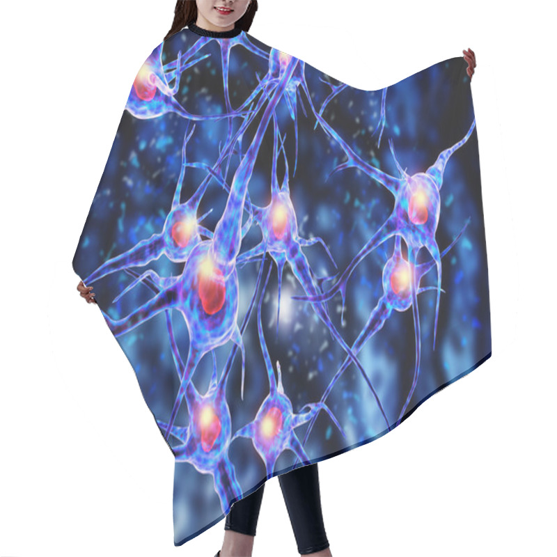 Personality  Viruses Attacking Nerve Cells Hair Cutting Cape