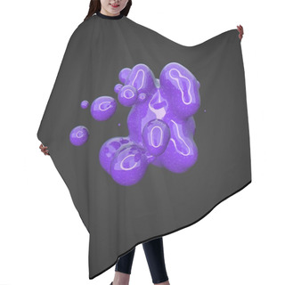 Personality  Deformed Purple Figure Hair Cutting Cape