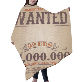 Personality  Wanted Vintage Western Poster Hair Cutting Cape
