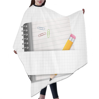 Personality  Blank Paper With Notebook Vector Hair Cutting Cape