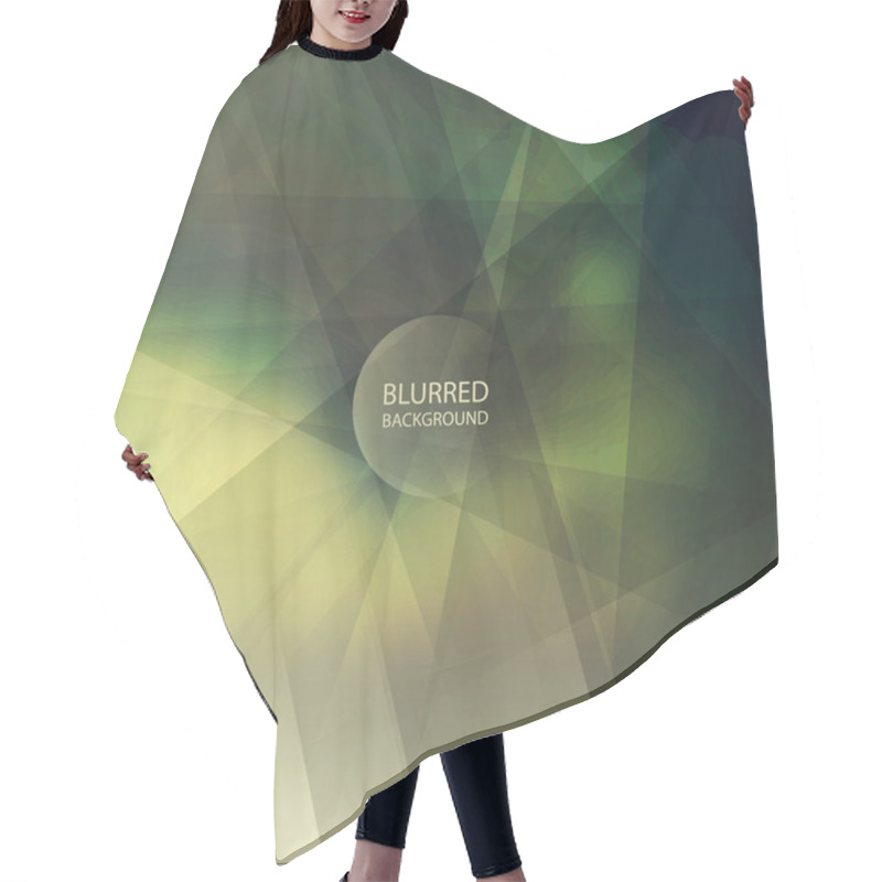 Personality  Abstract Striped Background With Colorful Blurred Image And Transparent Geometric Shapes Hair Cutting Cape