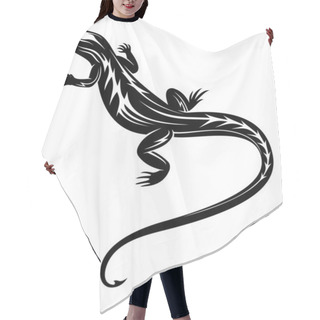 Personality  Black Lizard Reptile Hair Cutting Cape