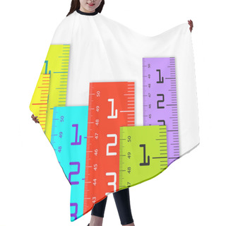 Personality  Millimeter And Inch Rulers Hair Cutting Cape