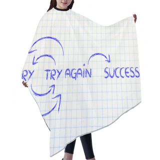 Personality  Try And Try Again Till Success Hair Cutting Cape