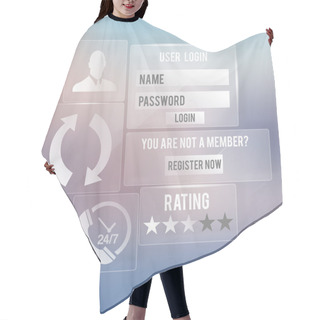 Personality  Sign In Form Template Hair Cutting Cape