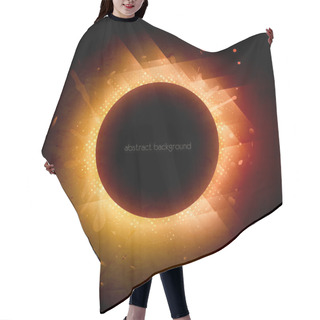 Personality  Solar Eclipse. Illustration On Black Background For Design Hair Cutting Cape