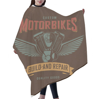 Personality  Custom Motorbikes Poster Hair Cutting Cape