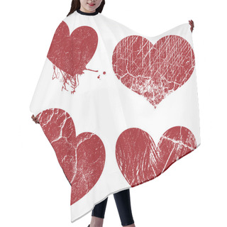 Personality  Set Of Grunge Hearts Hair Cutting Cape
