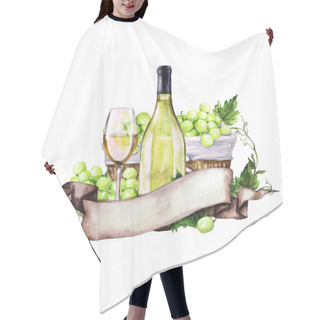Personality  Watercolor Food - White Wine Hair Cutting Cape