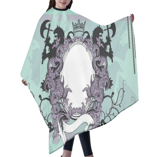 Personality  Heraldic Lion Coat Of Arms Background Hair Cutting Cape