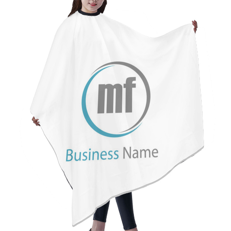 Personality  Initial Letter MF Logo Template Design Hair Cutting Cape