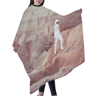 Personality  Futuristic Astronaut On Another Planet, Image With The Effect Of Toning Hair Cutting Cape