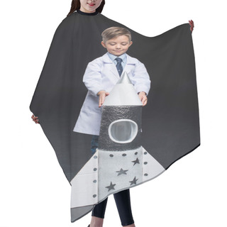Personality  Little Boy With Rocket Hair Cutting Cape