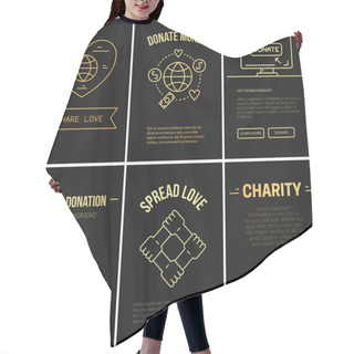 Personality  Charity  Card Template Hair Cutting Cape