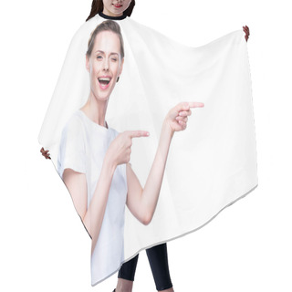 Personality  Winking Pointing Woman   Hair Cutting Cape