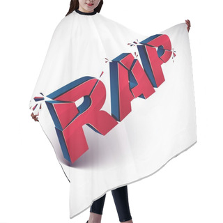 Personality  Shattered Red Rap Word Hair Cutting Cape