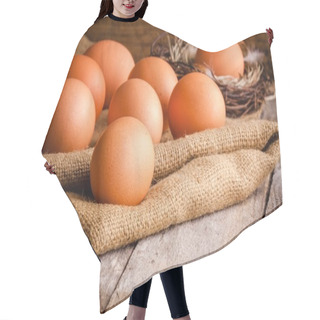 Personality  Fresh Farm Eggs On Sacking Hair Cutting Cape