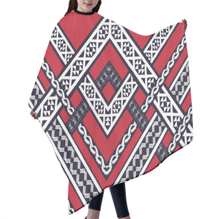 Personality  Geometric Ethnic Pattern Seamless Design For Background,wallpaper,clothing And Wrapping.  Hair Cutting Cape