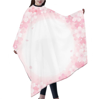 Personality  Spring Pink Cherry Blossoms Circle Background Hair Cutting Cape
