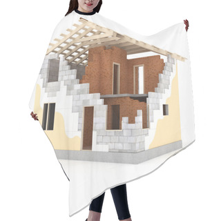 Personality  Architecture Model House Showing Building Structure Hair Cutting Cape