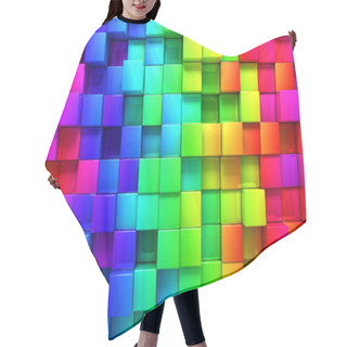 Personality  Rainbow Of Colorful Boxes Hair Cutting Cape