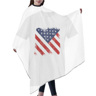 Personality  T-shirt Emblem And Logo Concept Mock Up Hair Cutting Cape