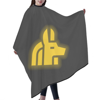 Personality  Anubis Yellow Glowing Neon Icon Hair Cutting Cape