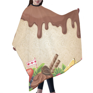 Personality  Chocolate Sweets Background Hair Cutting Cape