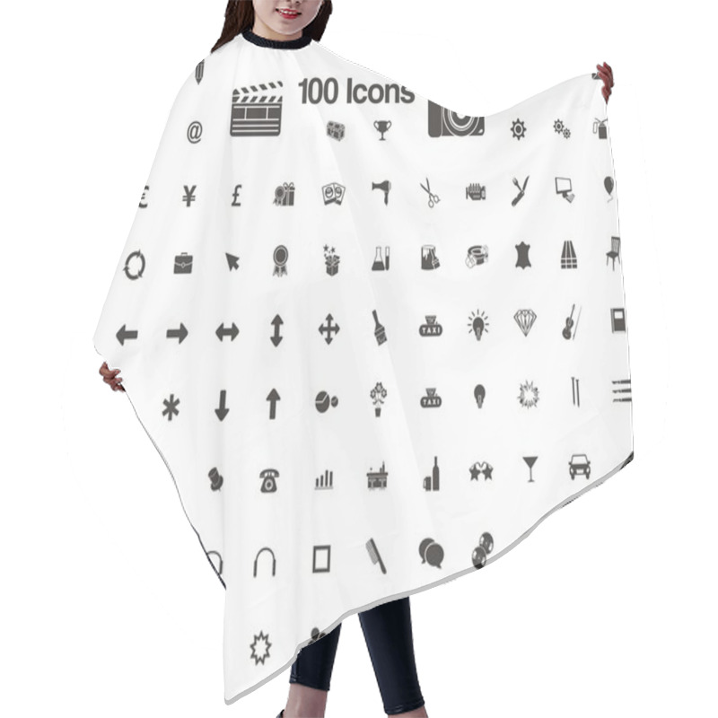 Personality  100 Icons - Favicon Hair Cutting Cape