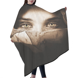 Personality  Sensual Eyes Of Mysterious Woman Hair Cutting Cape