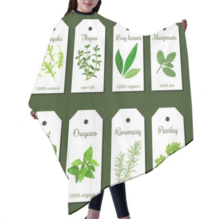 Personality  Cooking Herbs Tags. Cute Label Set Hair Cutting Cape