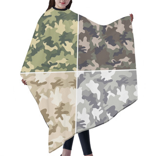 Personality  Different Camouflage Seamless Patterns Hair Cutting Cape