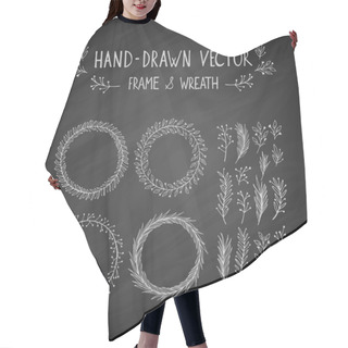 Personality  Hand Drawn Frame And Wreath Hair Cutting Cape