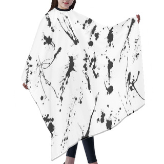 Personality  Grunge Black Ink Blots Hair Cutting Cape