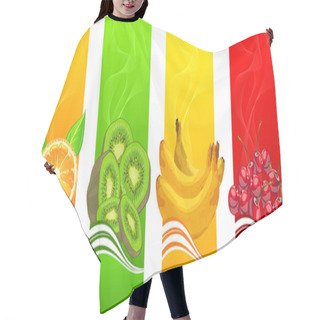 Personality  Banners With Fruits Hair Cutting Cape