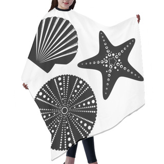 Personality  Sea Life Silhouettes Set Hair Cutting Cape