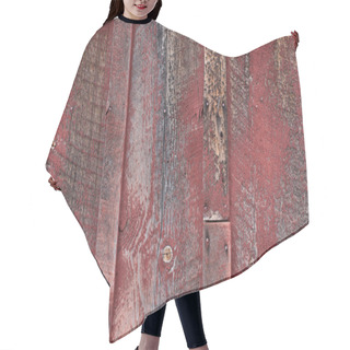 Personality  Red Aged Wooden Texture Hair Cutting Cape