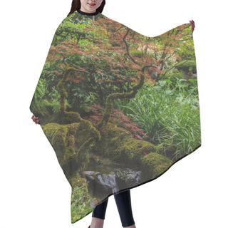 Personality  Quiet Japanese Garden Hair Cutting Cape