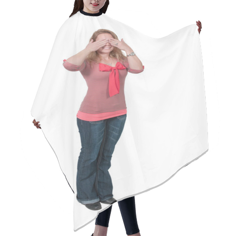 Personality  Woman see no evil hair cutting cape