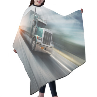 Personality  Truck On Freeway Hair Cutting Cape