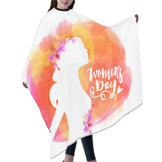 Personality  Greeting Card Design For Women's Day Celebration. Hair Cutting Cape