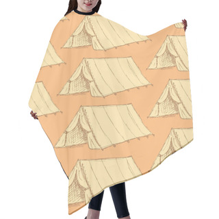 Personality  Sketch Touristic Tent In Vintage Style Hair Cutting Cape