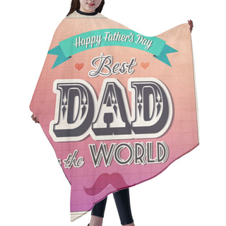 Personality  Happy Father's Day Card Vintage Retro Hair Cutting Cape